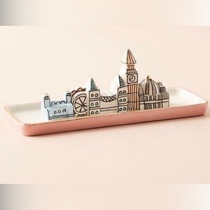 Anthropologie London Skyline Trinket Jewelry Tray Dish, EUC